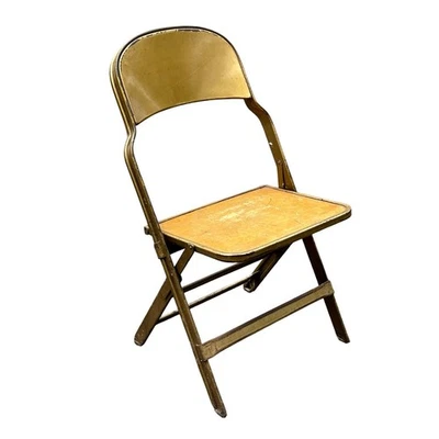 Silla Plegable Clarin Metal Madera Años 50 Años 60 De Colección MCM Foto 1 de 4