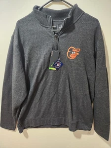 XL - Antigua Gambit MLB BALTIMORE ORIOLES 1/4 Quarter Zip Pullover NWT - Picture 1 of 5