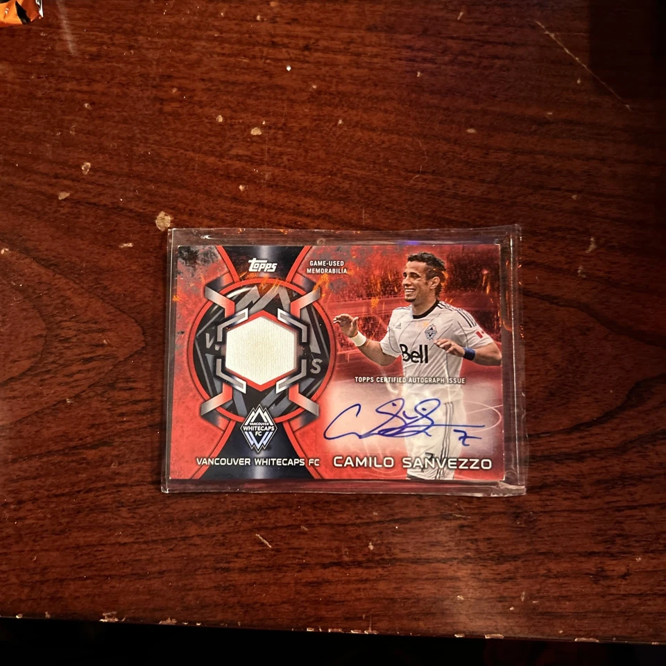 2014 Topps MLS Auto Relics Red #/15 Camilo Sanvezzo #AR-CS Auto - Image 1 of 4