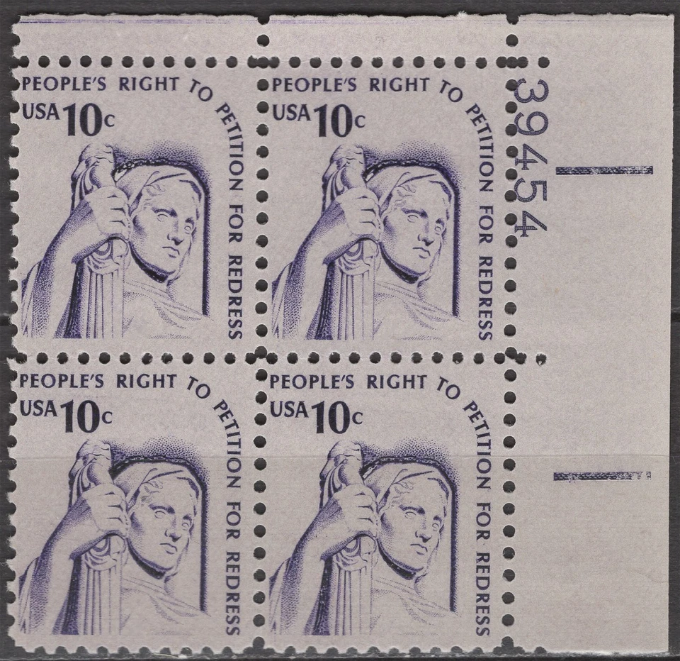 SC# 1592 - 10¢ 1977 Justice - Americana Series - Dull Gum - PB of 4 - Mint NH - Image 1 of 1