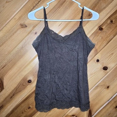 Cami de encaje arrugado Mudd talla mediana marrón Y2K muñeca bebé hada débil Foto 1 de 4