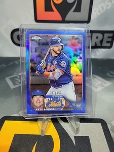 2023 Topps Chrome Pete Alonso #75 Blue Refractor /150 Mets Color Match - Picture 1 of 2