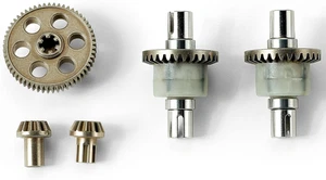 Ricambi Auto RC 1:18, Pignoni Trasmissione Spur Ingranaggi Metallo e Diff Completo Applicare - Foto 1 di 12