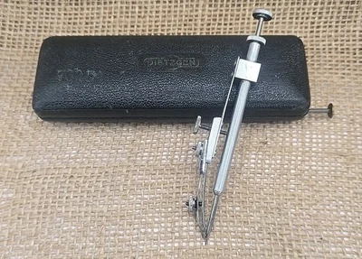 Antique Dietzgen 7600 Drop Bow Compass Technical Mechanical Drawing Tool in Case - Image 1 of 4