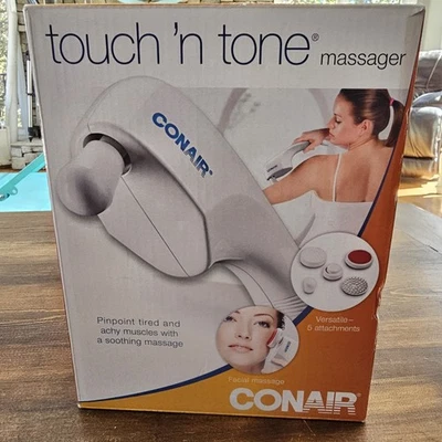 Masajeador de mano Conair Touch-n-Tone 5 accesorios masaje facial Intertek Foto 1 de 4