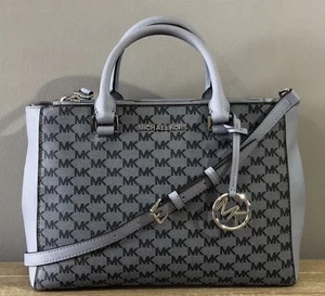 Michael Kors Kellen hellblau Medium Umhängetasche 2-Wege Crossbody Handtasche UVP 348 $ - Bild 1 von 14