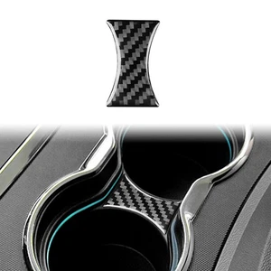 Para Chrysler 300 2008-2010 Consola de fibra de carbono real Taza de agua Panel Cubierta Borde - Imagen 1 de 11