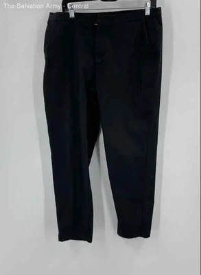 Pantalones de vestir Lululemon para mujer negros con bolsillo frontal plano pierna recta talla 12 Foto 1 de 4