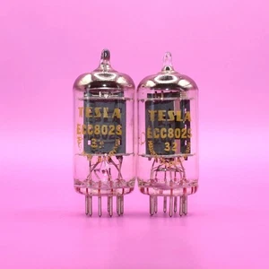 2x Tesla ECC802S Matched Pair Tested NOS Double Triode = 12AU7, E82CC, ECC82 - Bild 1 von 8