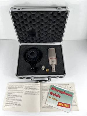 AKG C 2000 B Condenser Microphone With Shock Mount Road Case AS IS Untested READ - Image 1 of 4