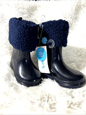 Cater’s Tank Rain Boots 4 M Toddler Navy Blue Removable Washable Liner New w/Tag - Image 1 of 4