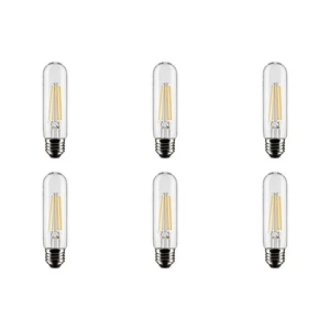 8W T10 LED - Clear - Medium base - 90 CRI - 2700K - 120V - 6-Pack - Picture 1 of 6