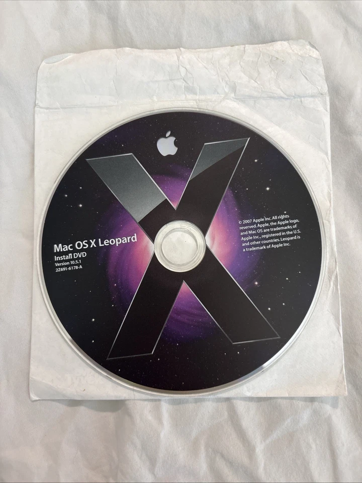 Apple Mac Os X Version 10.5.1  Leopard Operating System Disc Install DVD - Image 1 of 1