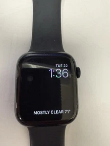 Unlocked Apple Watch Series 8 45MM Midnight Aluminum Midnight Sport Band MNVL3LL - Picture 1 of 7