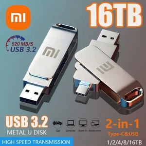 16TB, 8TB ,4TB ,2TB, 1TB MINI METAL USB DISK FLASH DRIVE 3.2 HIGH SPEED DRIVE - Picture 1 of 15