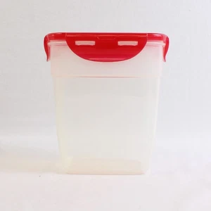 Lock & Lock 1.3 L Plastic Food Storage Container Red Lid - Picture 1 of 5