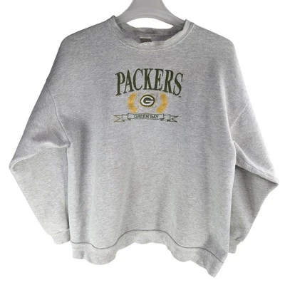 Vintage 90s Green Bay Packers Logo7 Crewneck Sweater NFL Embroidered Mens XL  - Image 1 of 4