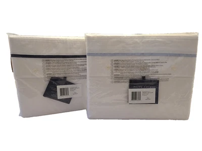 Ralph Lauren King Flat Sheets NWT Organic Cotton Percale Palmer Navy & Sky Blue - Image 1 of 4