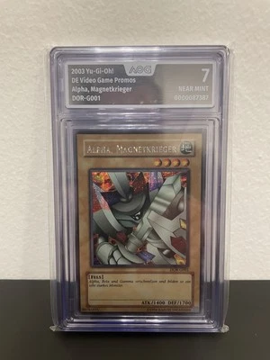 Yu-Gi-Oh! Alpha The Magnet Warrior DOR-G001 AOG Grading 7 Near Mint Secret Rare - Bild 1 von 2