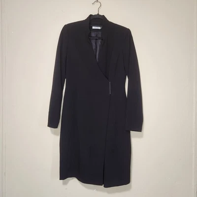 Calvin Klein Black Long Sleeve Wrap Dress Womens Size 6 - Image 1 of 4