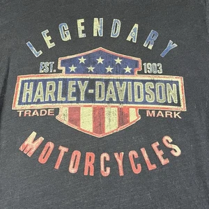 Harley Davidson Red white and Blue theme shirt Size L - Picture 1 of 10