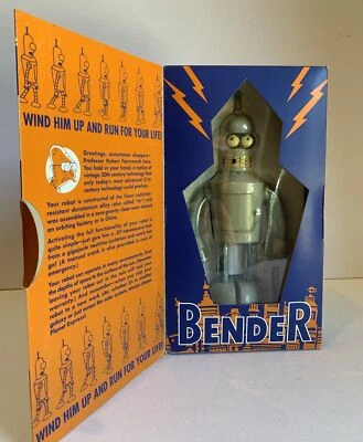 FUTURAMA BENDER OFFICIAL WIND-UP ROBOT ACTION FIGURE TOY VINTAGE 2000 - Image 1 of 4