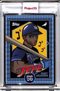 2021 TOPPS PROJECT 70 #903 RANDY AROZARENA BY JEFF STAPLE AP SILVER FRAME 02/51 - Picture 1 of 2