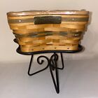 Longaberger Christmas Collection 2001 Shining Star Basket and wrought iron stand