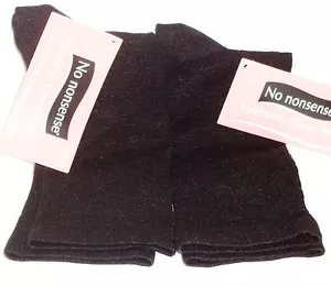 2 Pairs No Nonsense Women's Casual Socks BLACK SOOT One SZ Fits All - Picture 1 of 1