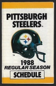 SELTENER 1988 Pittsburgh Steelers NFL Football Spielplan!!! Miller Brewing Co. - Bild 1 von 2