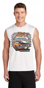 Ford Mustang T-shirt Mens Clothing Accessories Graphic Tees Sleeveless Mens - Picture 1 of 4