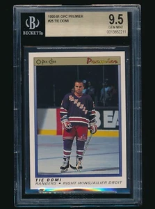 1990-91 OPC Premier novato #25 Tie Domi o-pee-chee radiocontrol BGS 9,5 - Imagen 1 de 2