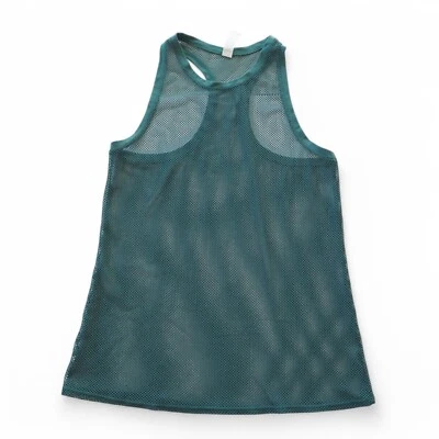 Camiseta sin mangas Spalding vintage años 90 Y2K malla red verde para mujer mediana (M) Foto 1 de 4