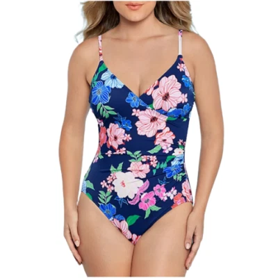 Traje de baño floral de una pieza Liz Claiborne para mujer tallas 6, 10, 16 nuevo precio de venta sugerido por el fabricante 89,00 USD Foto 1 de 4