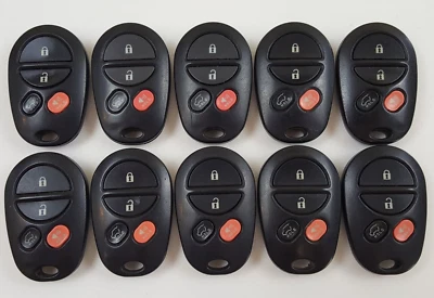 ORIGINAL LOT OF 10 TOYOTA HIGHLANDER 08-13 KEY LESS REMOTE OEM FOB HATCH BULK US - Image 1 of 4