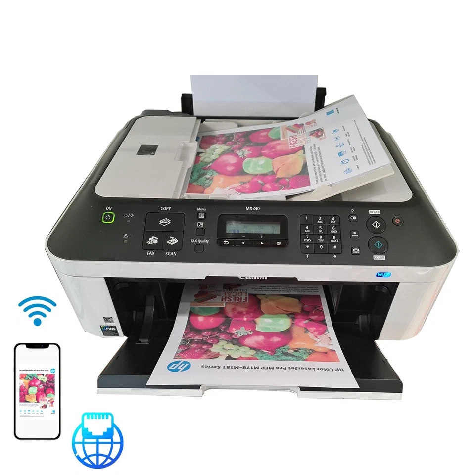 Stampante Canon PIXMA MX340 Getta Inchiostro Color Multifunzione 4x1 Revisionata - Immagine 1 di 4