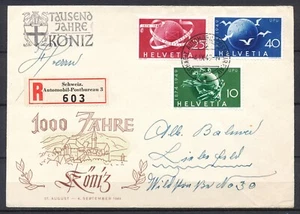 SCHWEIZ 1000 JAHRE KÖNIZ - AUTOMOBIL-POSTBUREAU.3. 4.IX.49 EISCHREIBEN Nr86 - Picture 1 of 2