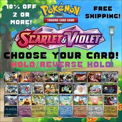 Pokemon Scarlet & Violet Base Set - Choose Your Card! - Reverse Holo/Holo NM - Image 1 of 2