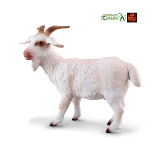 Billy Goat weiße männliche Ziege Bauernhof Spielzeug Modell Figur von CollectA 88212 Cake Topper - Bild 1 von 2