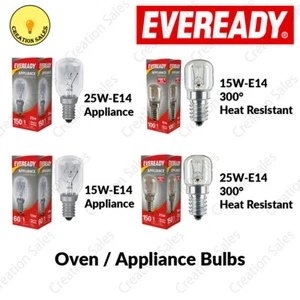 Oven Cooker Appliance Light Bulb Lamp 300°C Light 15w 25w 240V E14 SES Eveready - Picture 1 of 9