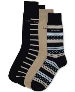 Calvin Klein Socks Dress 4 Pairs Men's Multicolor 74% Cotton 4 Pack NWT - Picture 1 of 1