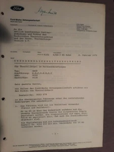 ABE/UE de Ford sobre estribo antivuelco Capri II de 1976 - Imagen 1 de 1