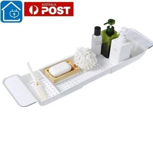 Expandable Bathtub Caddy Tray Bath Table Over Bathroom Tub Adjustable Holder au - Picture 1 of 10