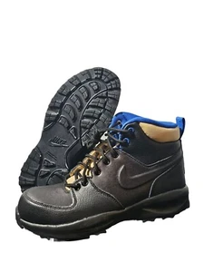 New Nike Manoa '17 Boots Black Game Royal BQ5372 003 Snow Shoe GS Boys Size 5.5Y - Picture 1 of 9