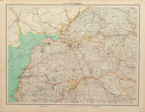 Original Antique Victorian Regional Map of Carlisle - Published 1891 - Picture 1 of 1
