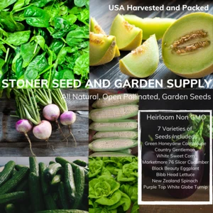 350+ Heirloom Vegetable Seed 7 Variety Garden Set #4 Emergency Survival Non-GMO  - Picture 1 of 8