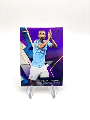 2018-19 Topps Finest UEFA #6 Fernandinho Manchester City Purple 231/250 UCL - Image 1 of 2