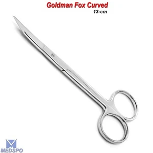 Tijeras quirúrgicas dobles Goldman Fox micro tijeras dentales herramientas médicas de sutura - Imagen 1 de 5