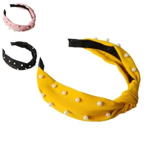 Nueva diadema de perlas sintéticas para mujer niña estilo diadema - Imagen 1 de 3