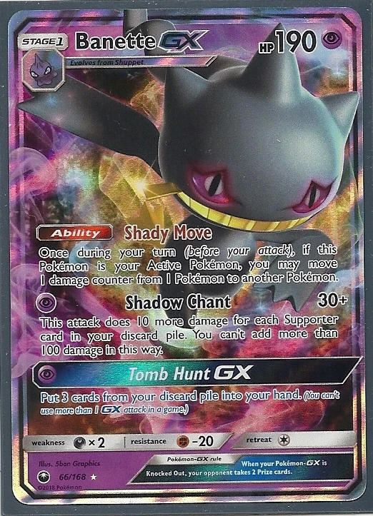 BANETTE GX #66/168 CELESTIAL STORM Pokemon HOLO RARE MINT - Image 1 of 1